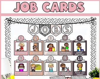 Boho Classroom Jobs Display | Editable Classroom Jobs | Classroom Job Clipart | Boho Classroom Decor | Classroom Management