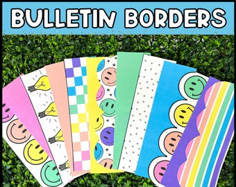 PRINTABLE Bright Bulletin Board Borders | Bulletin Board Display | Bulletin Board Borders Pack | Bright Classroom Decor