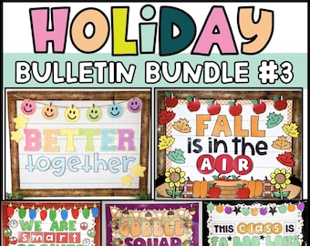 HOLIDAY Classroom Bulletin Board Bundle | Bulletin Board Kit | Classroom Decor Bundle | Classroom Door Decor | Holiday Bulletin Board Kit