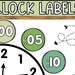 Classroom Clock Labels | Clock Activity | Rainbow Theme | Telling Time ...