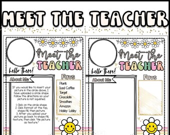 Editable Meet the Teacher Template | Retro Classroom Decor | Meet the Teacher Letter | Teacher Template | Back to School