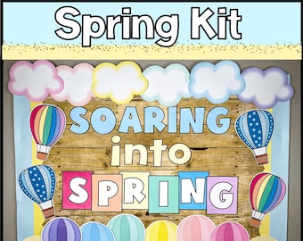 SPRING Pinnwand | Frühling Klassenzimmer | Pinnwand Kit | Klassenzimmer Tür Dekor | März Pinnwand | März Klassenzimmer