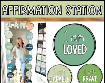 Nature Classroom Affirmation Station: Positive Adjectives (Digital Download)