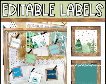 Nature Classroom Labels: Editable Template (Digital Download)
