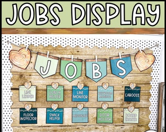 Nature Classroom Jobs Display | Editable Classroom Jobs | Classroom Job Chart | Nature Classroom Decor | Classroom Organization