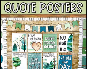 Nature Classroom Quote Posters: Growth Mindset Elementary Decor (Digital Download)