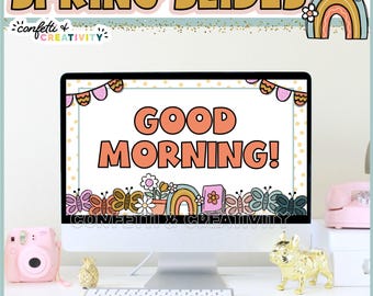 Spring Google Slides Template: April Classroom Decor (Digital Download)