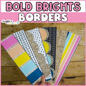 PRINTABLE Bright Bulletin Board Borders | Bulletin Board Display | Bulletin Board Borders Pack | Bright Classroom Decor