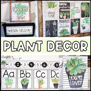 Plant Classroom Decor Bundle | Plant Classroom Theme | Classroom Decor | Classroom Bundle | Teacher Resources | Succulent Classroom