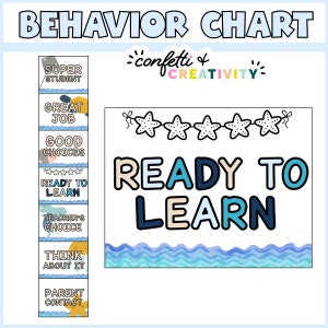 Classroom Behavior Chart | Classroom Behavior Management | Ocean Classroom Decor | Behavior Clip Chart | Classroom Management