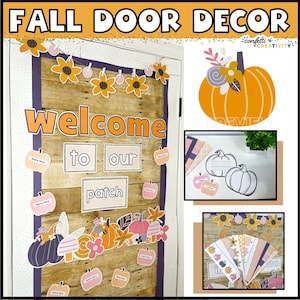 Herbst Klassenzimmer Tür Dekor Kit: Willkommen zu unserem Aufnäher (Digitaler Download)