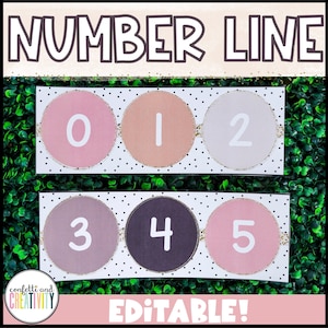 Boho Neutral Classroom Number Line | Boho Classroom Decor | Number Line for Classroom | Number Line 0-200 | Elementary Classroom