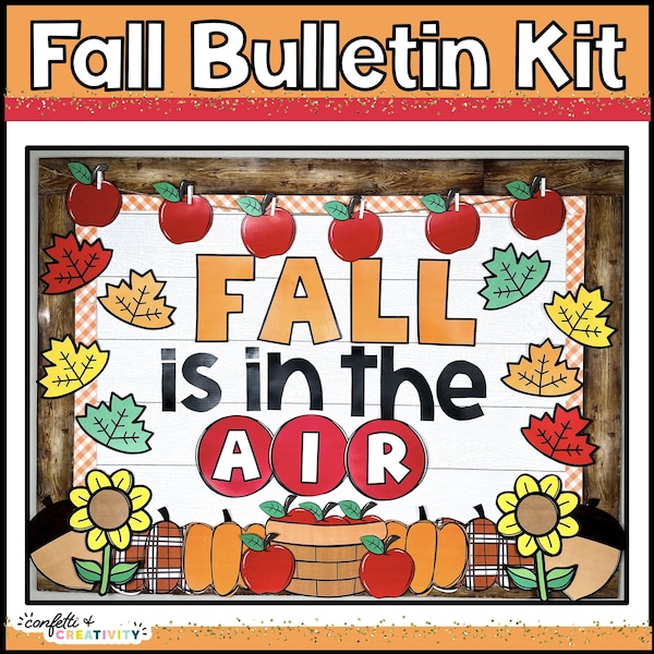 Fall Bulletin Board Kit | Fall Classroom Decor | Autumn Bulletin Board |  September Classroom Decor | Bulletin Board Display