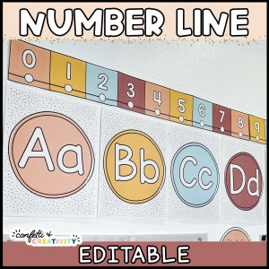 Neutral Classroom Number Line | Neutral Classroom Decor | Number Line for Classroom | Number Line 0-200 | Elementary Classroom