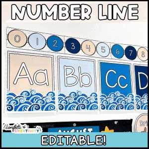 Ocean Classroom Number Line | Ocean Classroom Decor | Number Line for Classroom | Number Line 0-200 | Elementary Classroom