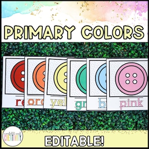 Pastel Color Posters for the Classroom | Primary Classroom Decor | Pastel Classroom Decor | Classroom Color Posters | Kindergarten
