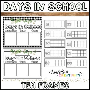 Farmhouse Days at School Posters | Days at School Tally | School Tally | Days of School Tally | Farmhouse Classroom | 100 Days of School