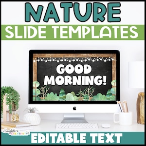 Natuurklas Google-dia&#39;s en PowerPoint-sjablonen | Natuur klaslokaal decor | Google Presentaties-sjabloon voor docenten
