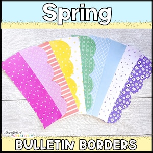 Printable Spring Bulletin Board Borders | Spring Bulletin Board | March Classroom Decor | Bulletin Board Trim