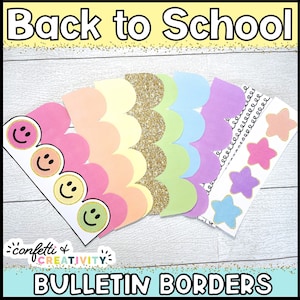 PRINTABLE Back to School Bulletin Board Borders | Bulletin Board Display | Bulletin Board Borders Pack | Back to School Classroom Decor