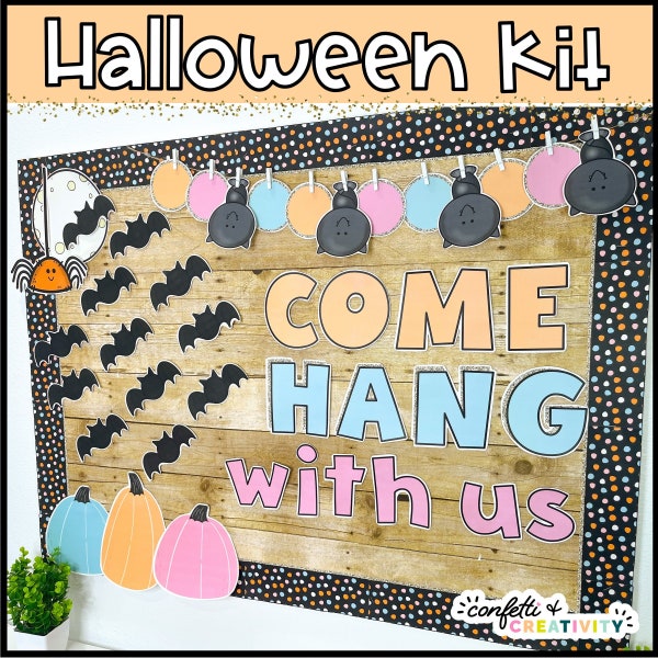 HALLOWEEN Bulletin Board | Halloween Classroom | Fall Classroom Decor | Bulletin Board Kit | October Classroom | Fall Bulletin Board