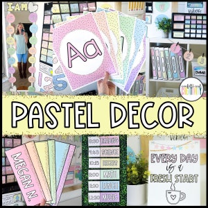 PASTEL Classroom Decor Bundle | Pastel Classroom Theme | Classroom Decor | Classroom Bundle | Teacher Resources | Colorful Classroom Decor