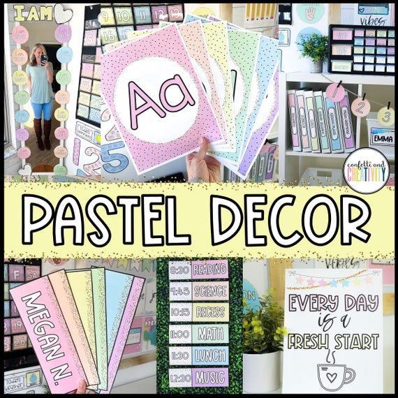 Pastel Classroom Decor Bundle: Teacher Resources (Digital Download)