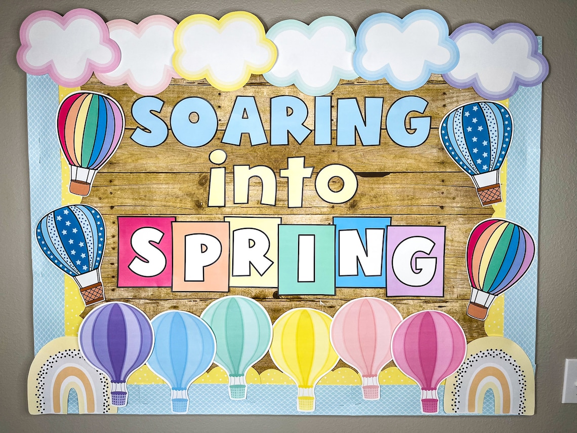 SPRING Bulletin Board Spring Classroom Bulletin Board Kit - Etsy