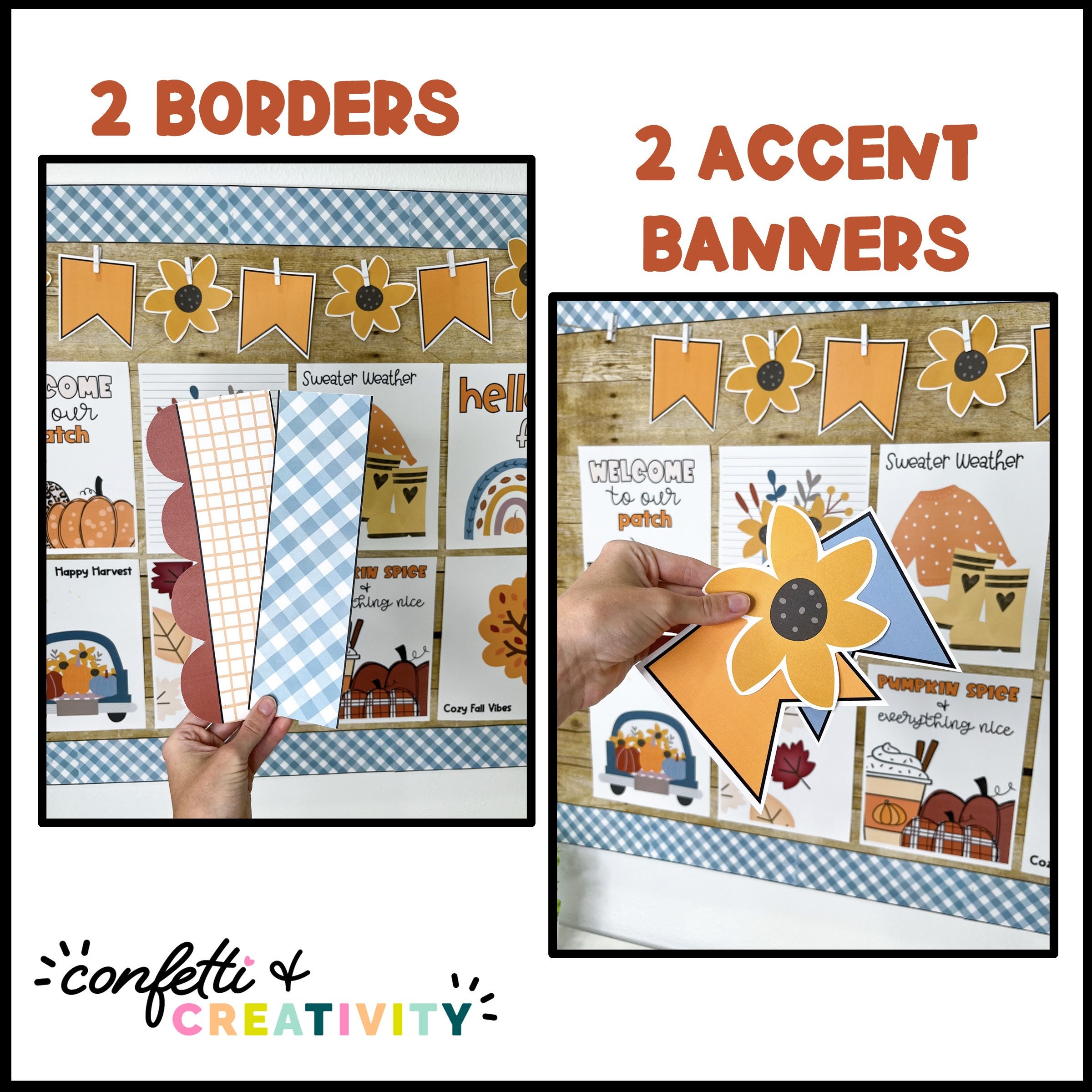 Herbstblätter-Pinnwand-Bordüre Für Klassenzimmer | 11 M Lang, 7,6 Cm Breit | Papier-Dekoration Für Herbst