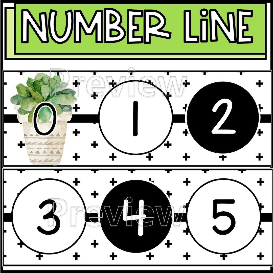 Plant Classroom Number Line Plant Classroom Decor Number Line for
