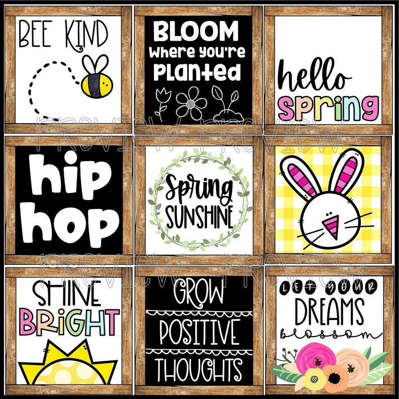 SPRING Bulletin Board Spring Classroom Bulletin Board Kit Etsy
