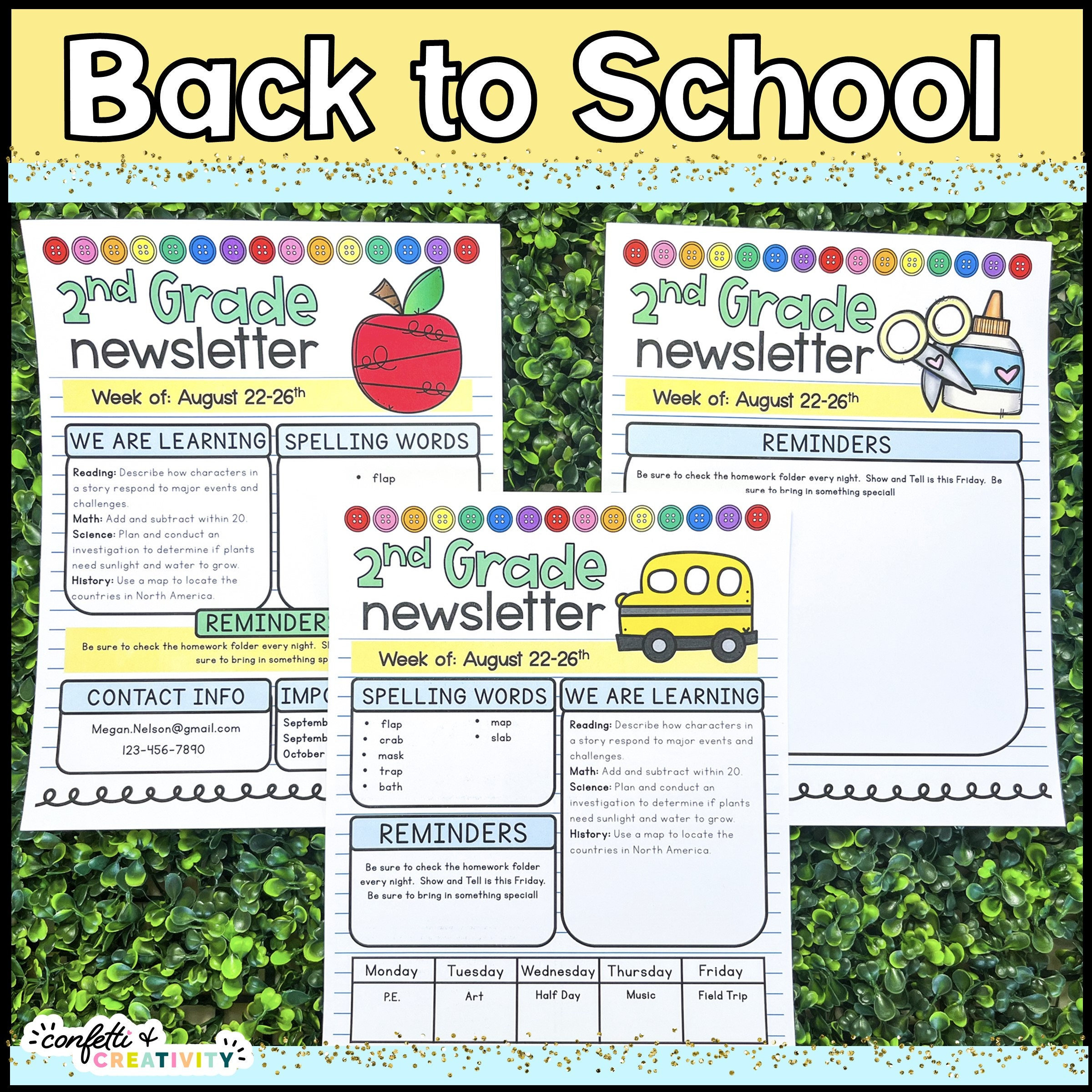 EDITABLE Classroom Newsletter | Teacher Newsletter Template | Classroom Newsletter | Teacher Resources | Newsletter Template | School Flyer