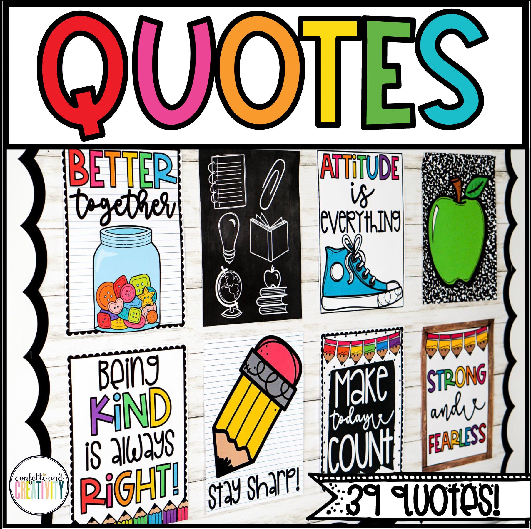 BRIGHT VINTAGE Classroom Decor Bundle Bright Classroom Theme Etsy