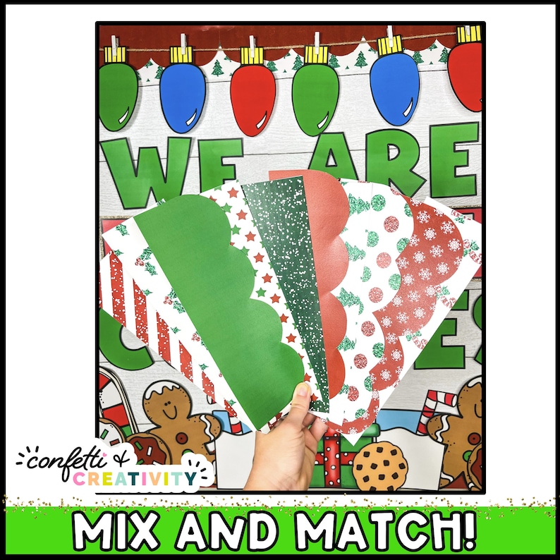 Printable Christmas Bulletin Board Borders Christmas Etsy