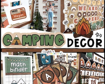 Camping Classroom Decor Bundle: Rustic Nature Theme (Digital Download)
