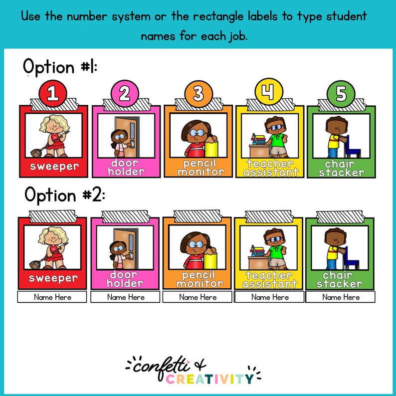 Vintage Classroom Jobs Chart: Editable Elementary Display (digital ...