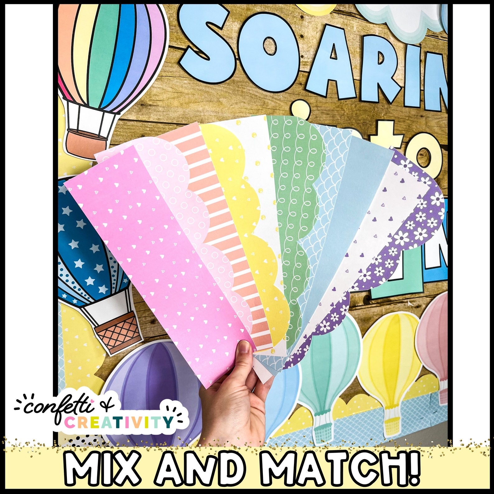 Printable Spring Bulletin Board Borders Spring Bulletin Etsy