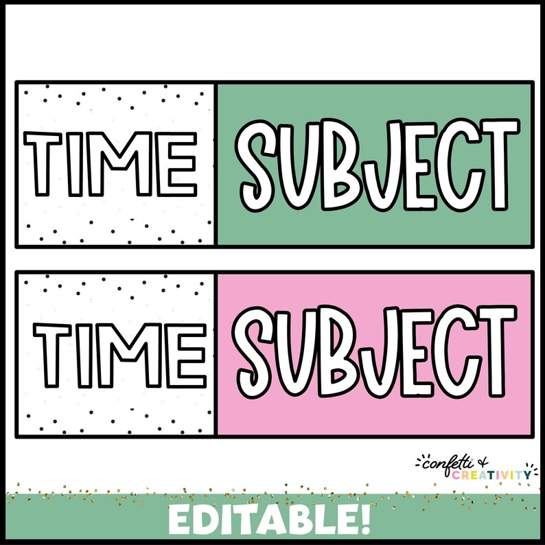 Retro Classroom Schedule Editable Classroom Schedule Retro Etsy