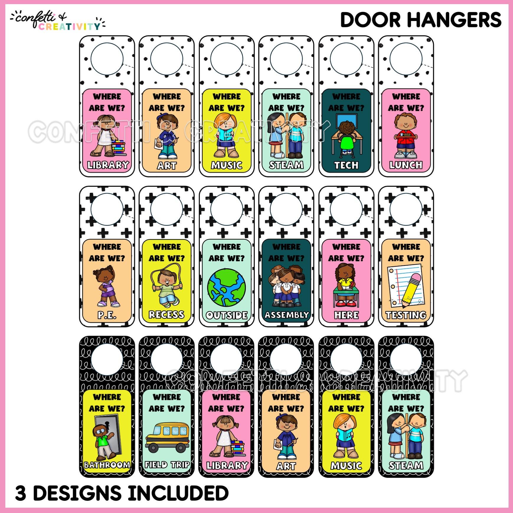 Bright Where Are We Classroom Door Signs: Editable, Colorful Decor ...