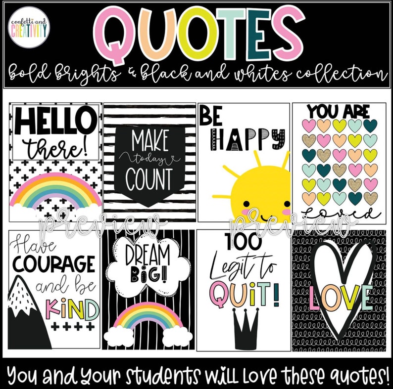 Bright Classroom Decor Bundle Bright Classroom Theme Etsy