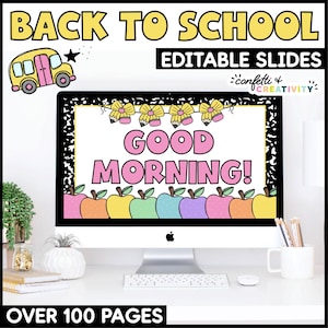 Pastel Back to School Classroom Google Slides and PowerPoint Templates | Back to School Classroom Decor | Google Slides for Teacher