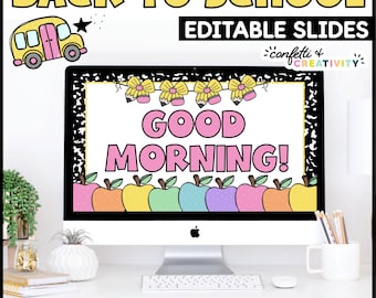 Pastel Back to School Slides Template: Classroom Decor (Digital Download)