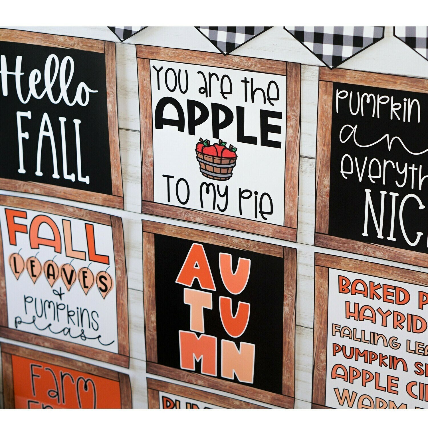Farmhouse Fall Classroom Posters: Bulletin Board Decor (digital ...