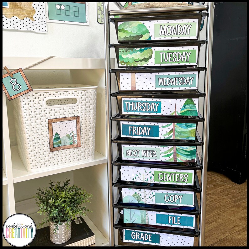 10 Drawer Cart Labels for the Classroom Nature Classroom Etsy