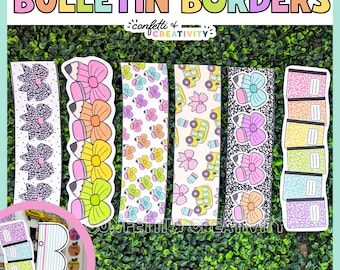 Bulletin Board Borders Printable | Pastel Classroom Decor | Classroom Border Trim | Instant Download