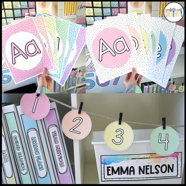 PASTEL Classroom Decor Bundle Pastel Classroom Theme Etsy España