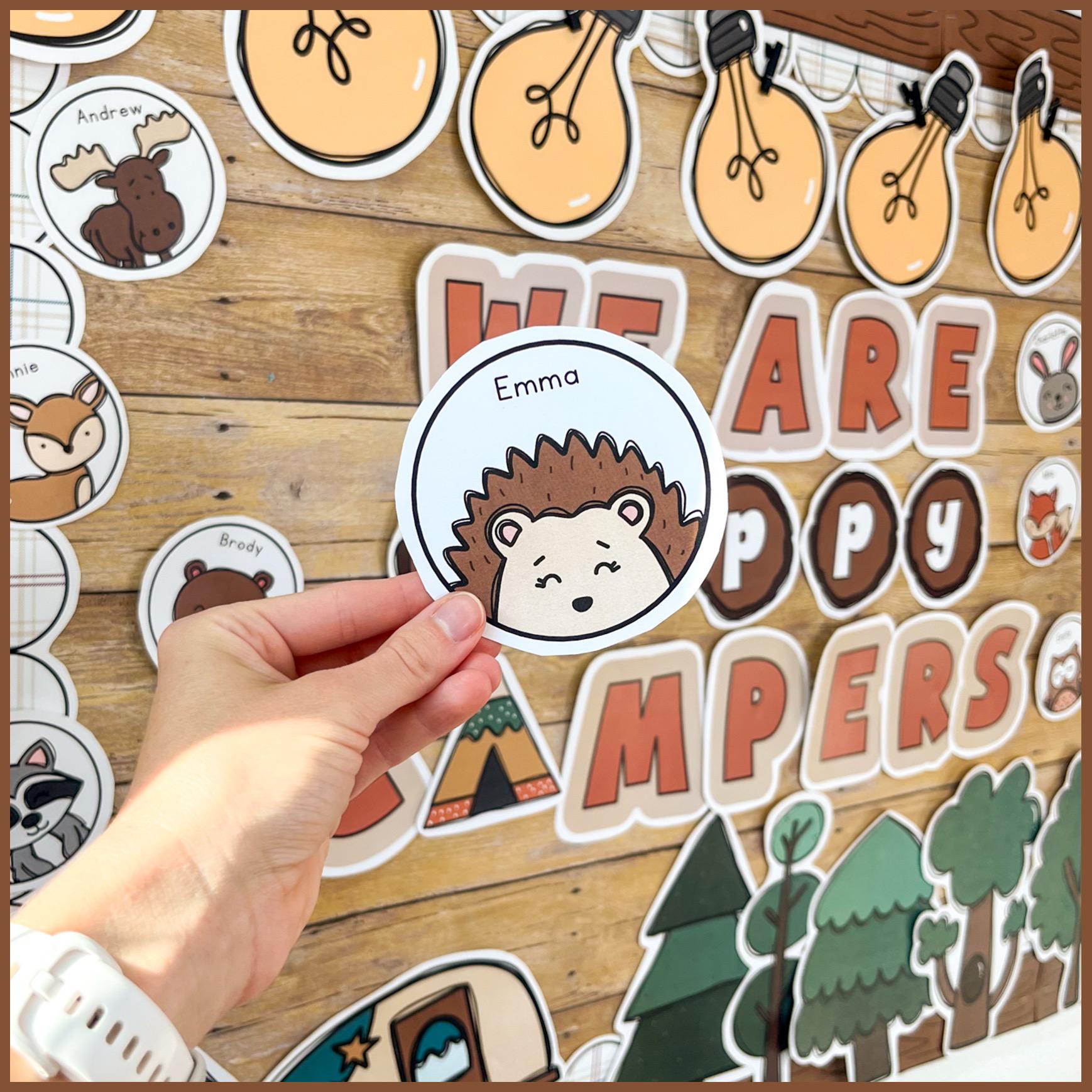 Camping Animals Bulletin Board: Rustic Classroom Decor (digital ...
