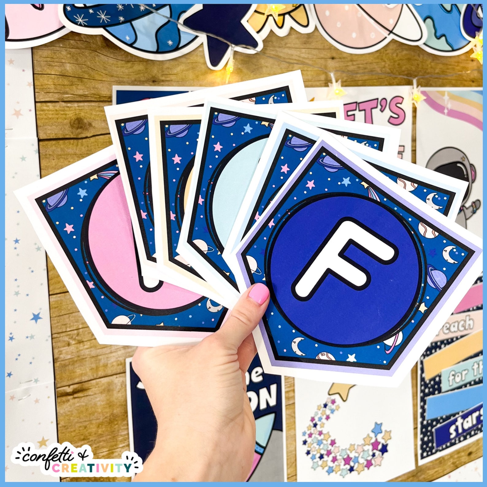 Space Alphabet Banner: Classroom Decor, ABC Bunting (digital Download ...