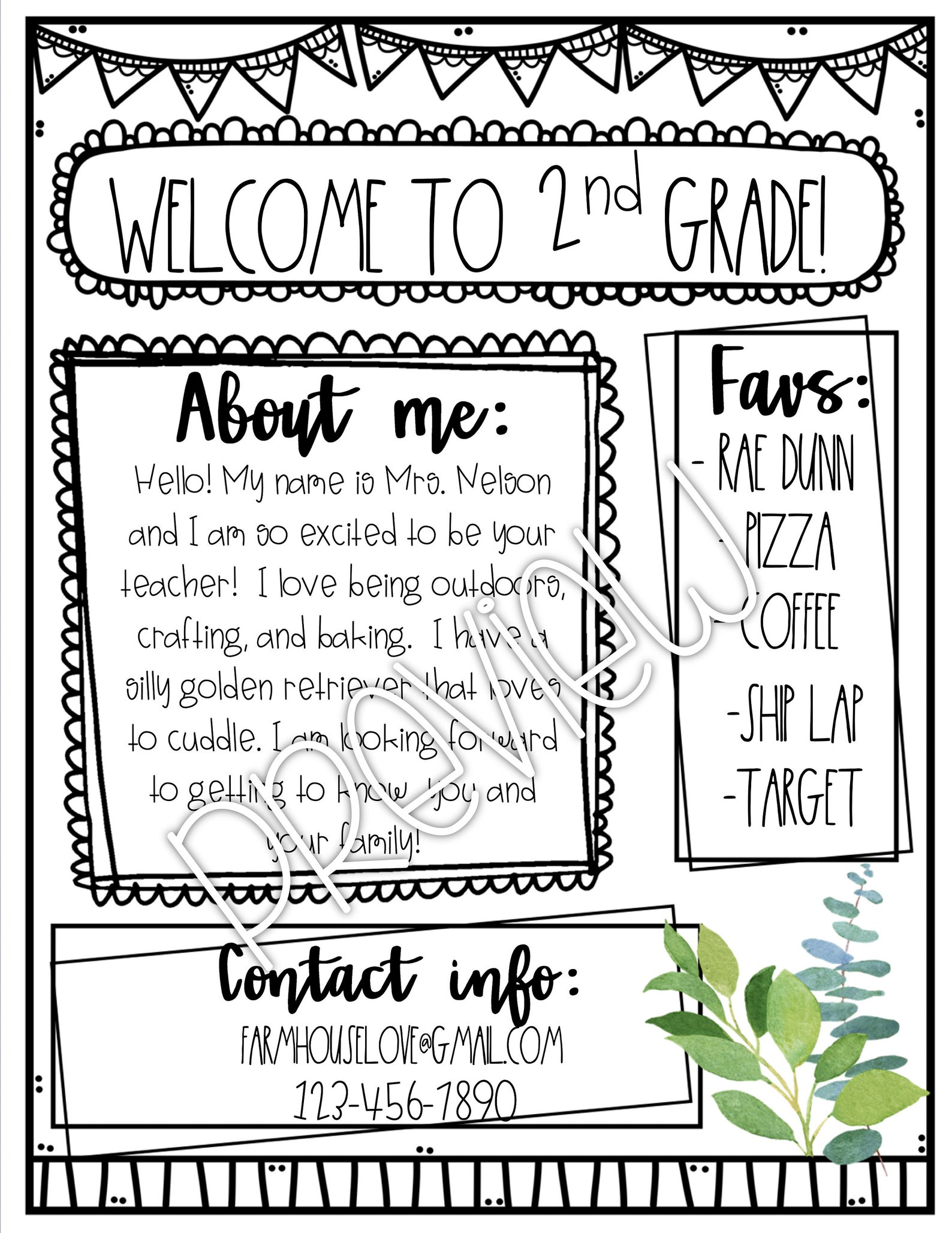 editable-meet-the-teacher-template-farmhouse-classroom-decor-etsy