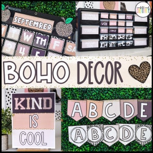 BOHO NEUTRALS Classroom Decor | Boho Neutral Classroom Decor Bundle | Elementary Classroom Decor | Printable & Editable Classroom Decor